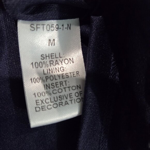 Anthropologie THML Dress Embroidered Blue Medium Stretch Lined Tassel Pull Over - Picture 8 of 9